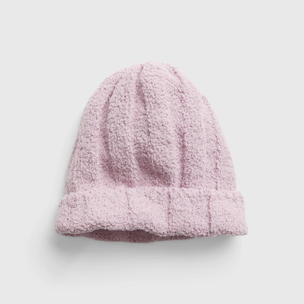 Sherpa Beanie in Pale Plum